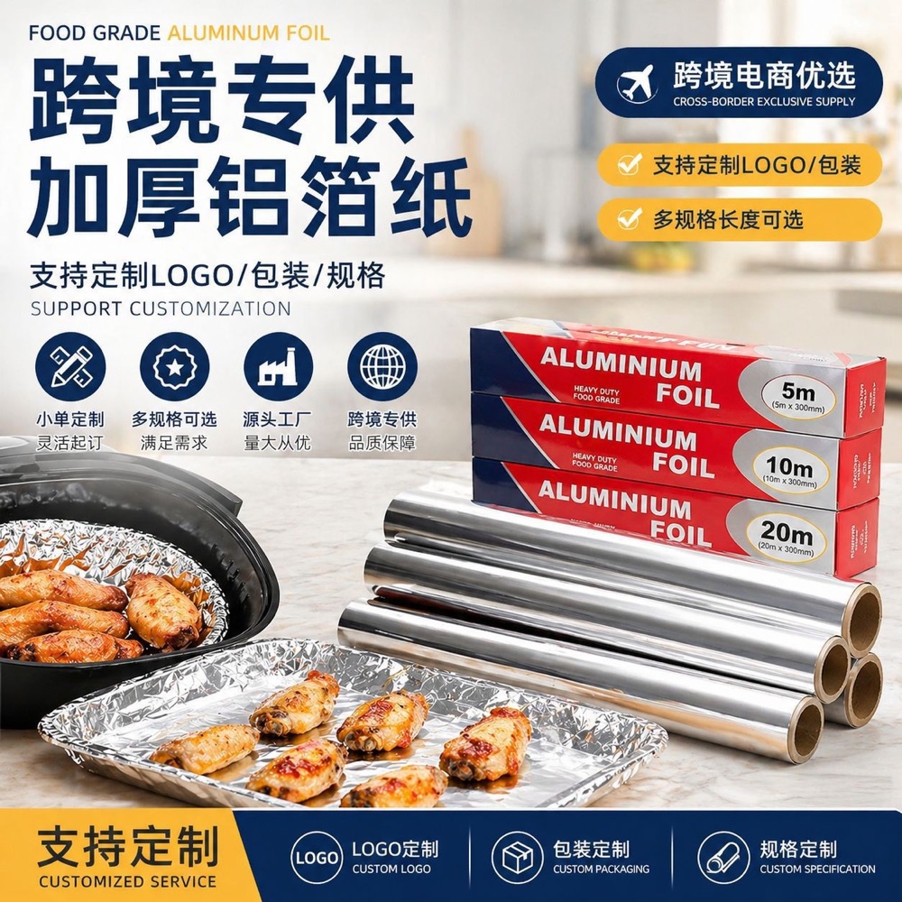 Aluminum foil rolls with custom packaging